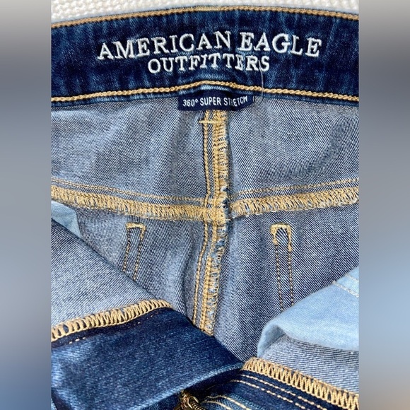 Women’s American Eagle dark blue wash hi-rise 360 super stretch Jegging size 8 - Picture 5 of 12